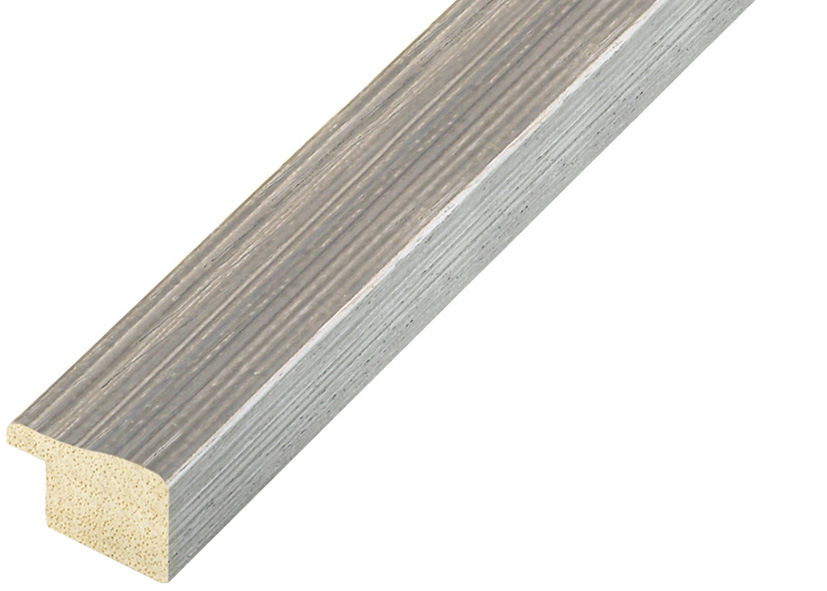 Moulding ayous width 24mm, height 16mm striped smoke colour - 291FUMO