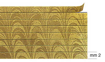 Mount decoration tape, m12/8xmm2, Wave Gold
