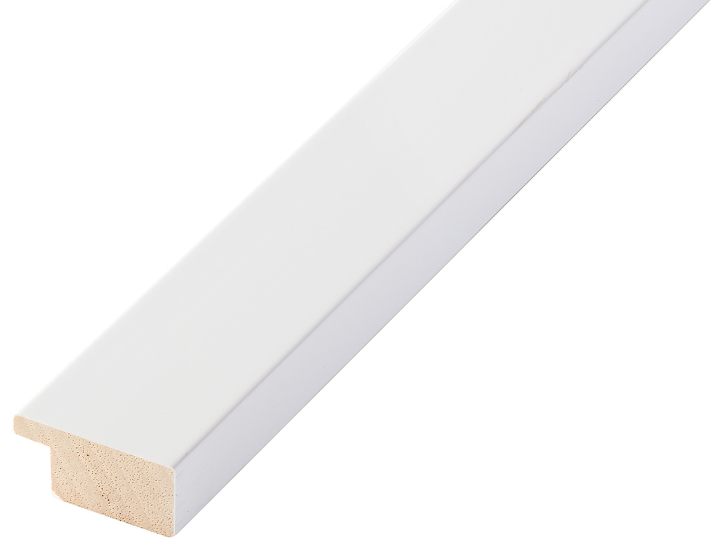 Moulding ayous, width 30mm height 14 - matt white - 30BIANCO