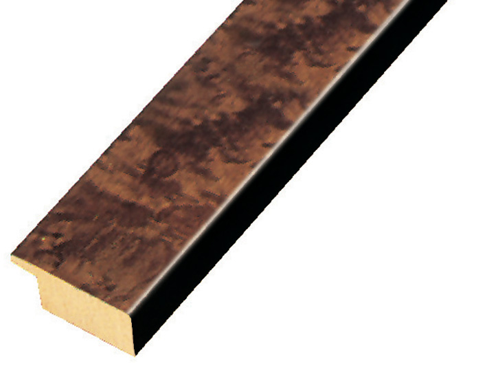 Moulding burl veneer Width 30mm - brown, opaque - 30RNOCE