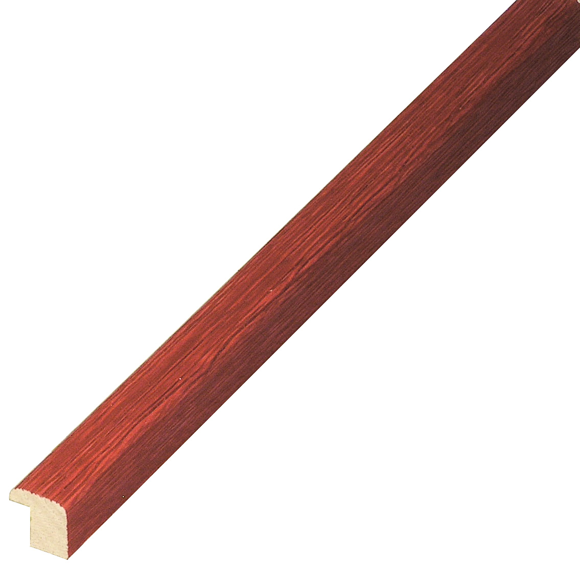 Moulding ayous woodworm treated mm 13x13 - scratched finish - Red - 311ROSSO