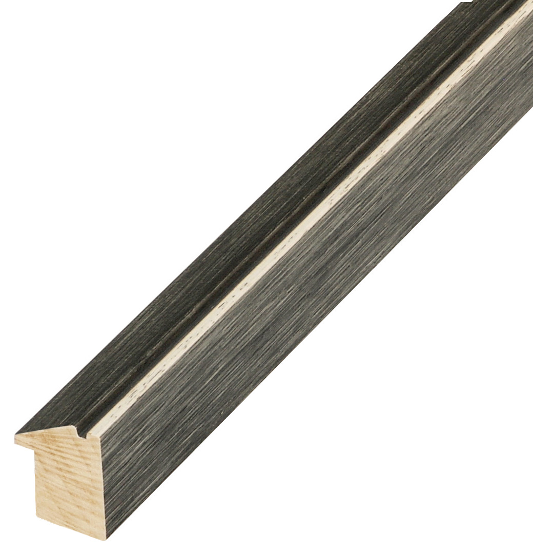 Moulding ayous, height 22mm width 19 - Black