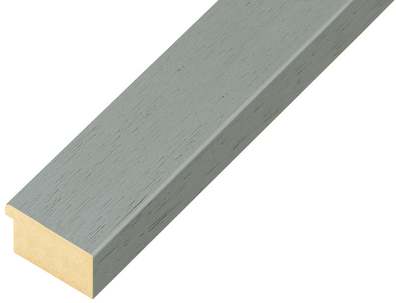 Moulding ayous, width 30mm height 14 - smoke gray, open grain - 31FUMO