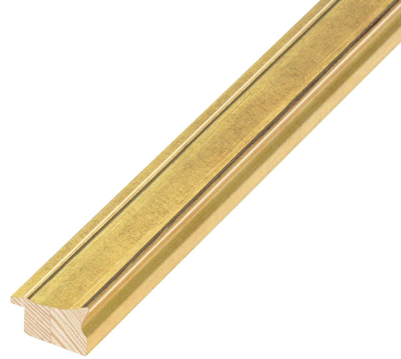Moulding finger-jointed pine, width 26mm, height 14 - Gold - 324ORO