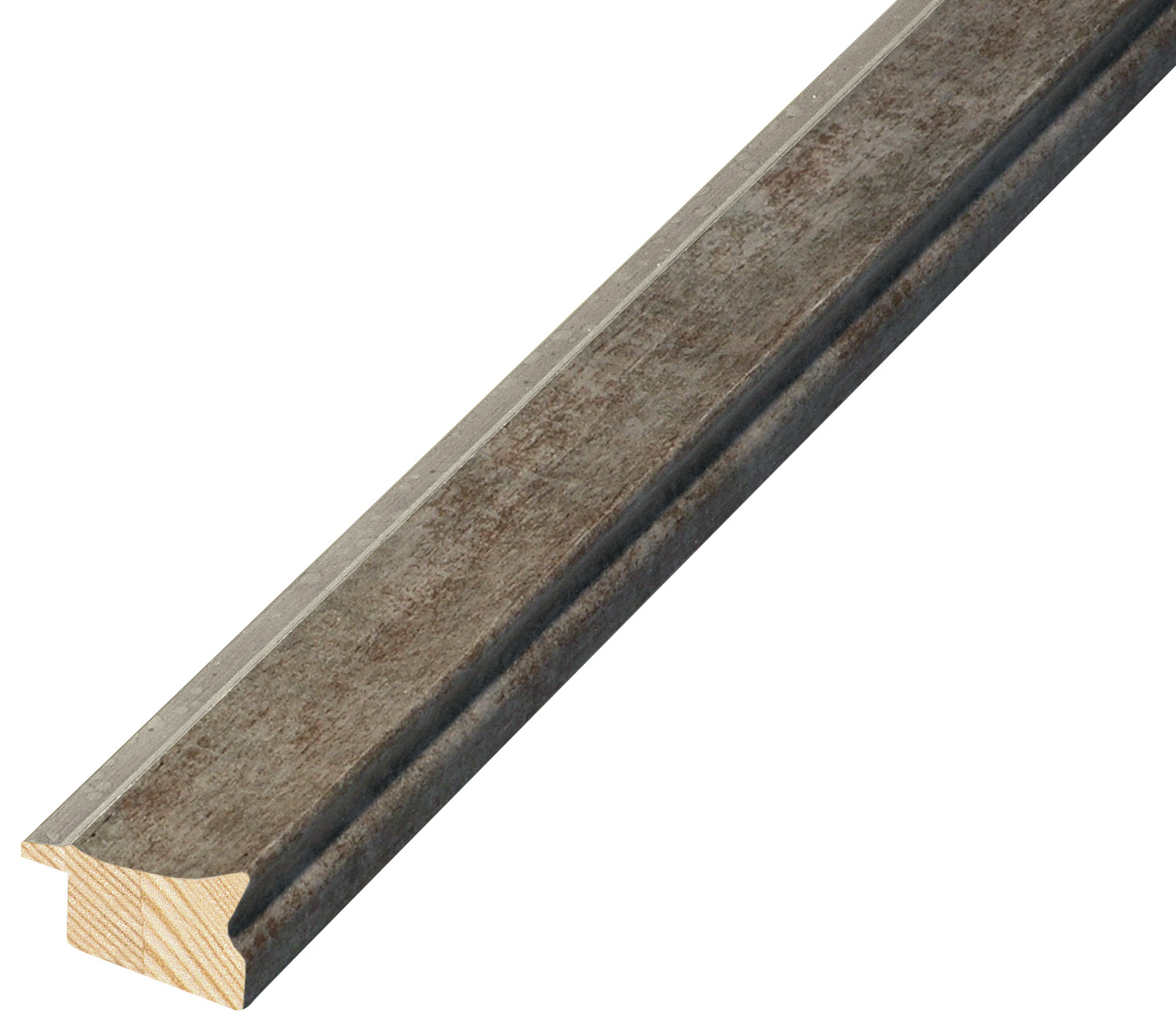 Moulding finger-jointed pine, width 26mm, height 14 - Smoke gray - 324PELTRO