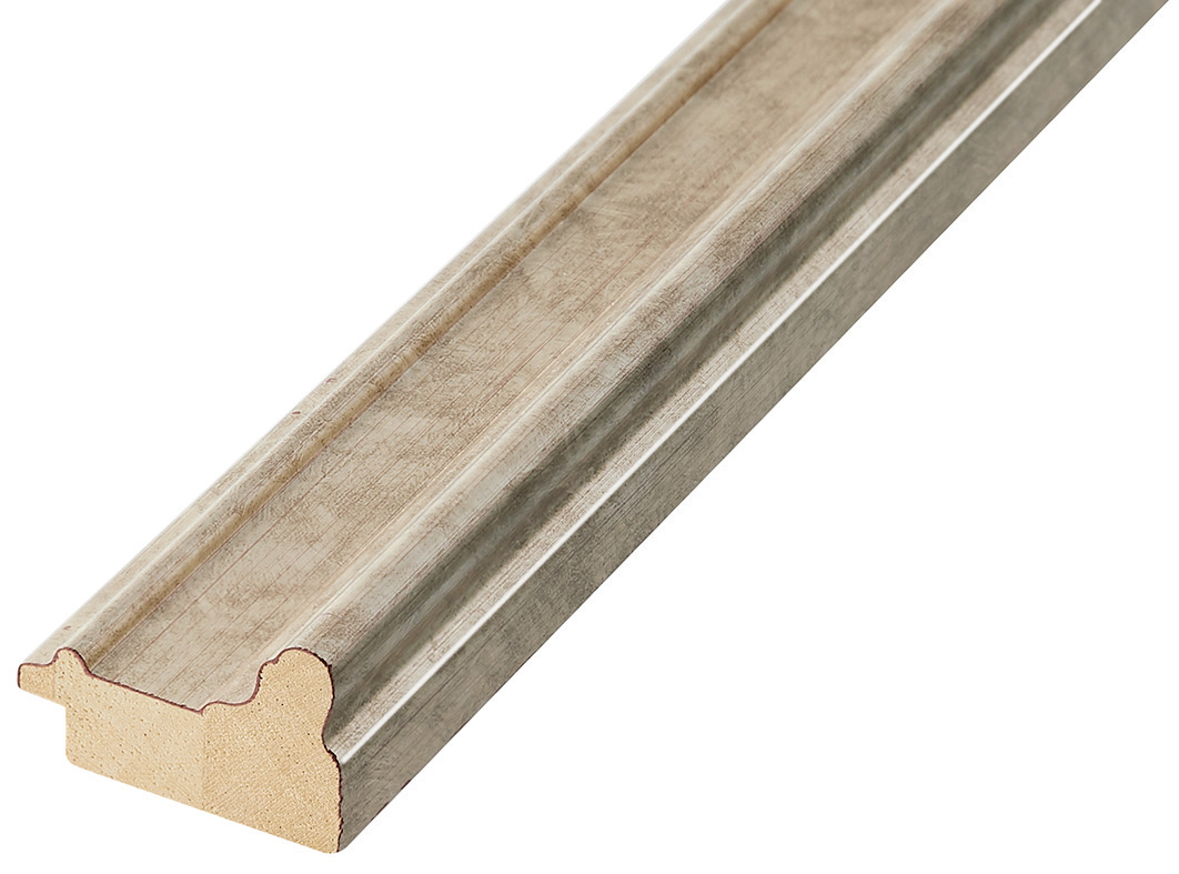 Moulding ayous jointed Width 34mm - Silver