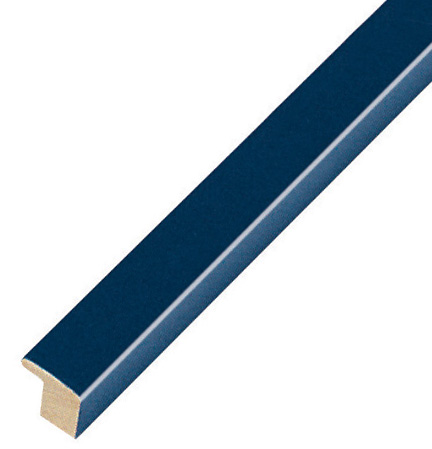 Moulding finger-jointed pine, width 14mm - glossy, bleu - 329BLU