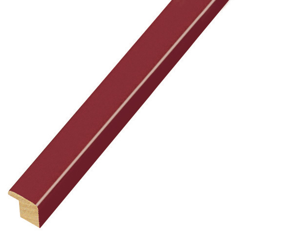 Moulding finger-jointed pine, width 14mm - glossy, scarlet - 329BORD