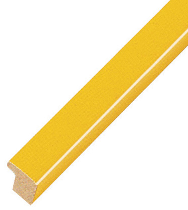 Moulding finger-jointed pine, width 14mm - glossy, yellow