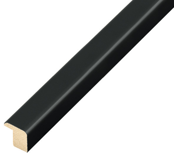 Moulding finger-jointed pine, width 14mm - matt black - 329NP