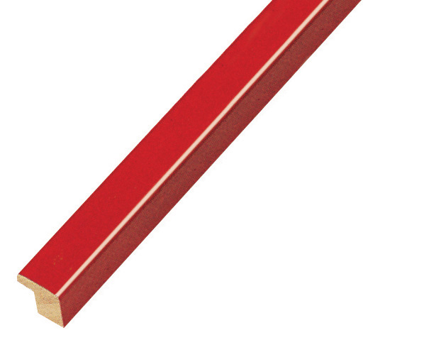 Moulding finger-jointed pine, width 14mm - red - 329ROSSO