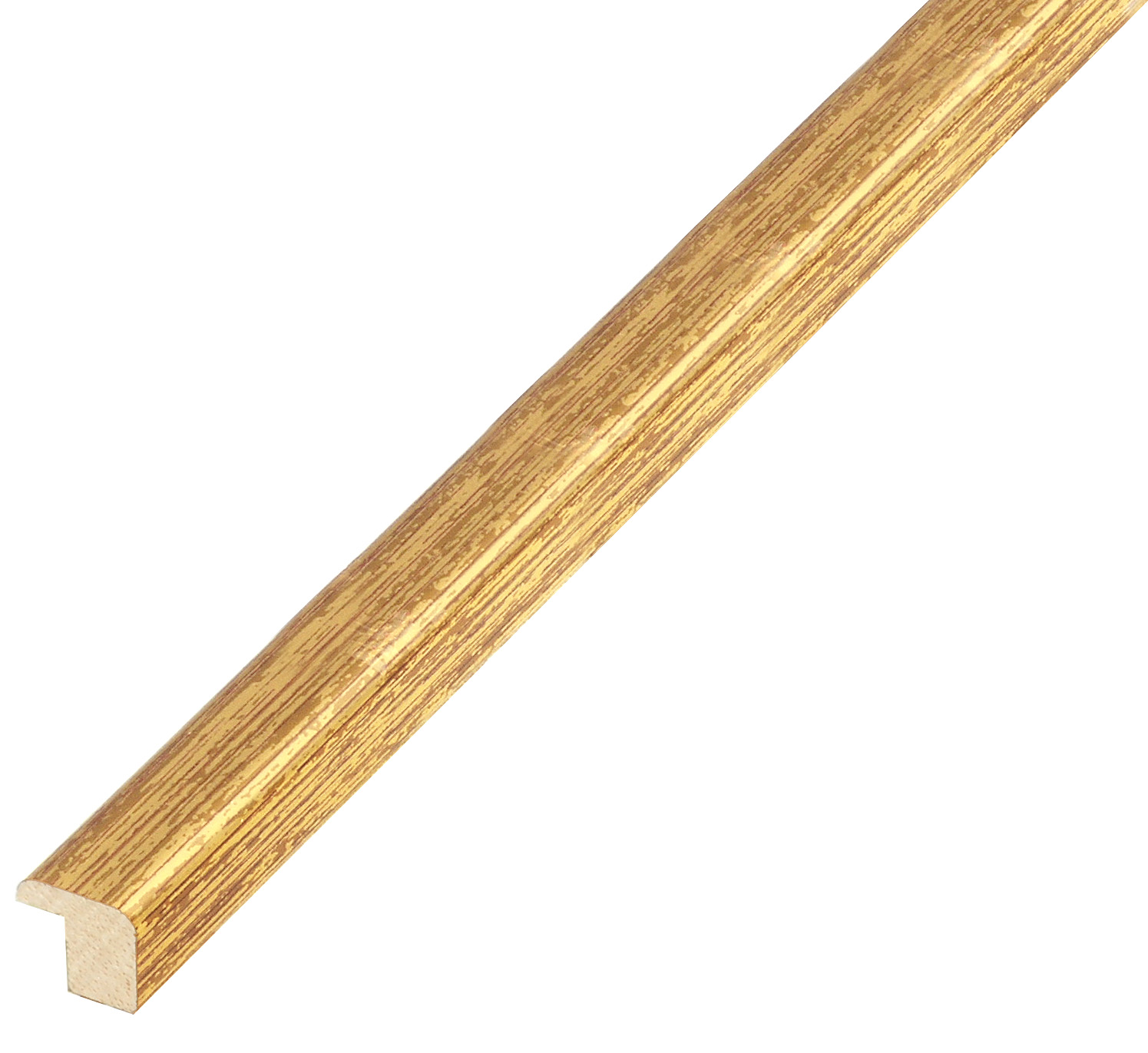 Moulding ayous, width 14mm striped gold