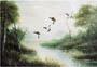 Painting: Flying Ducks - 20x25 cm