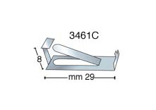Nickel plated clips, small - Pack 100