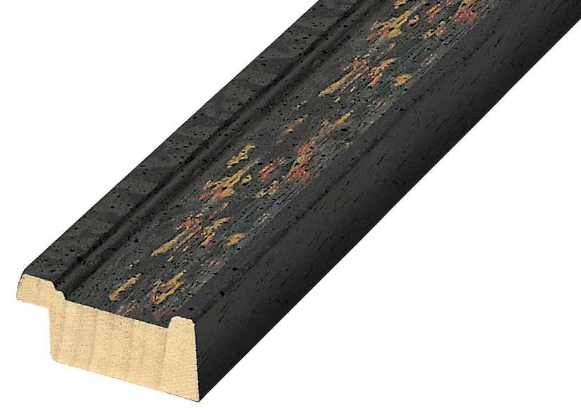 Moulding ayous 35mm - distressed stained black