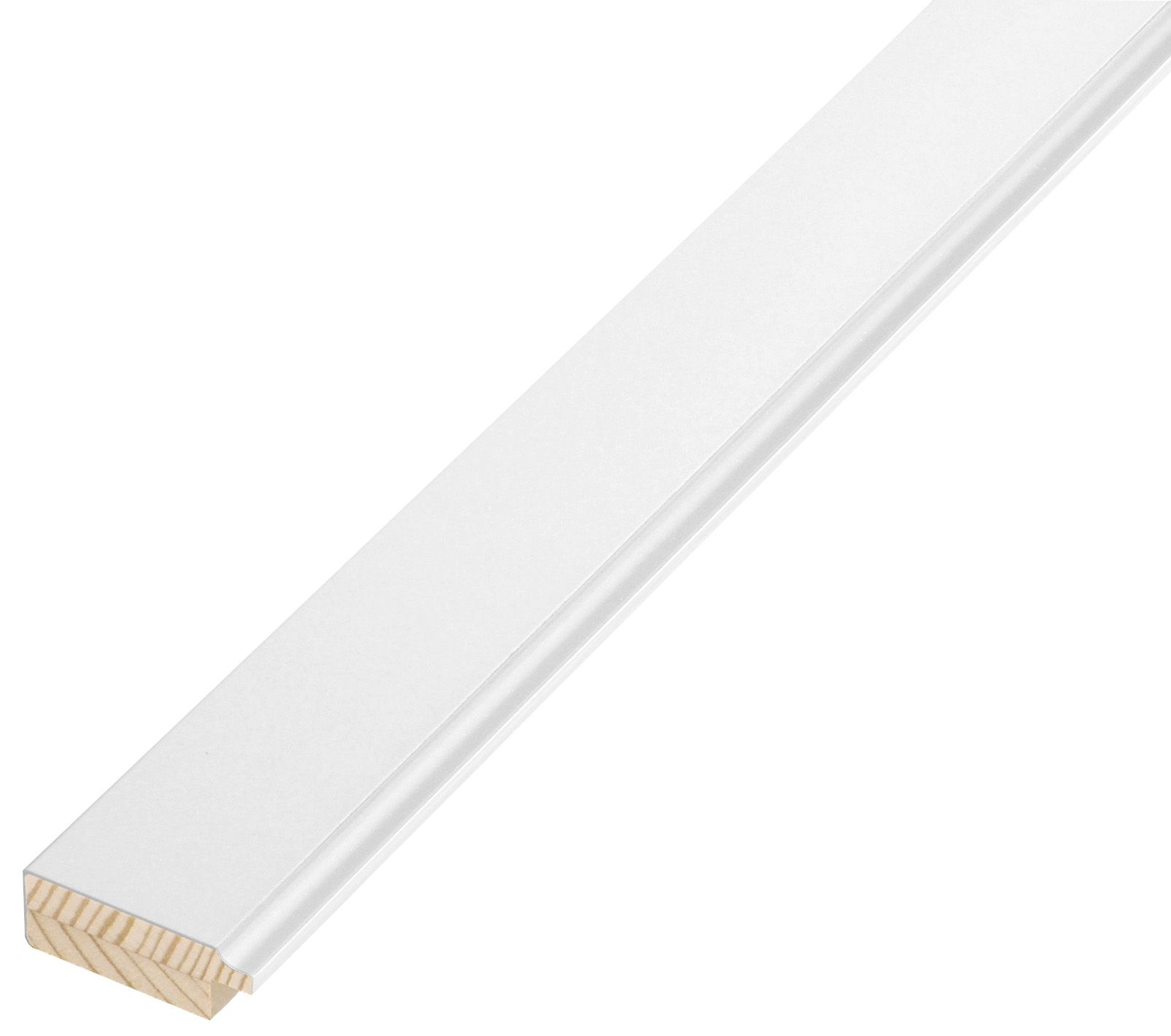 Liner finger-jointed pine, width 34mm, height 12 - White - 34BIANCO