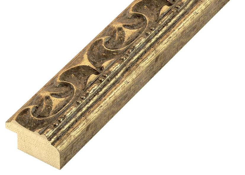 Moulding ayous gold with relief decorations - 355ORO