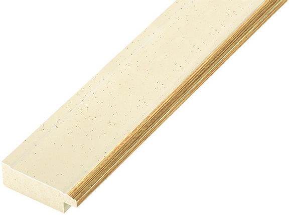 Liner ayous jointed 35mm - flat, beige, gold edge - 35BEIGEORO