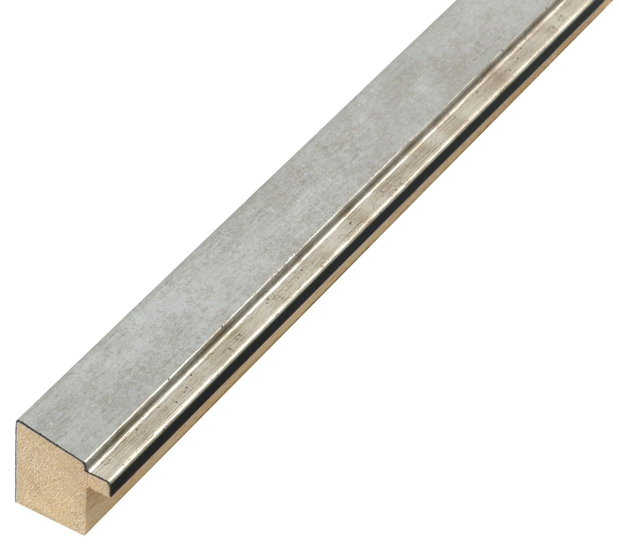 Moulding finger-jointed pine - width 22mm height 22 - pearl, silver ed - 361PERLA