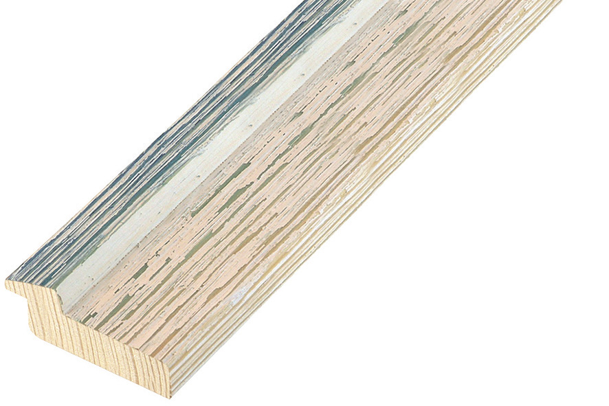 Moulding finger-jointed fir 37mm - speckled, blue edge