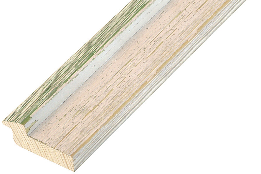 Moulding finger-jointed fir 37mm - speckled, green edge - 363VERDE