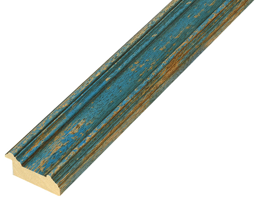 Moulding ayous - Width 44mm Height 20 - Blue
