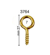 Screw rings, brass plated, mm 27, closed - Pack 500