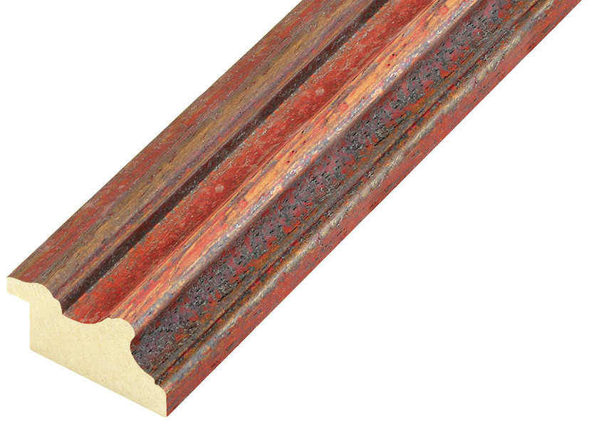 Moulding ayous, 37mm, aged finish - red