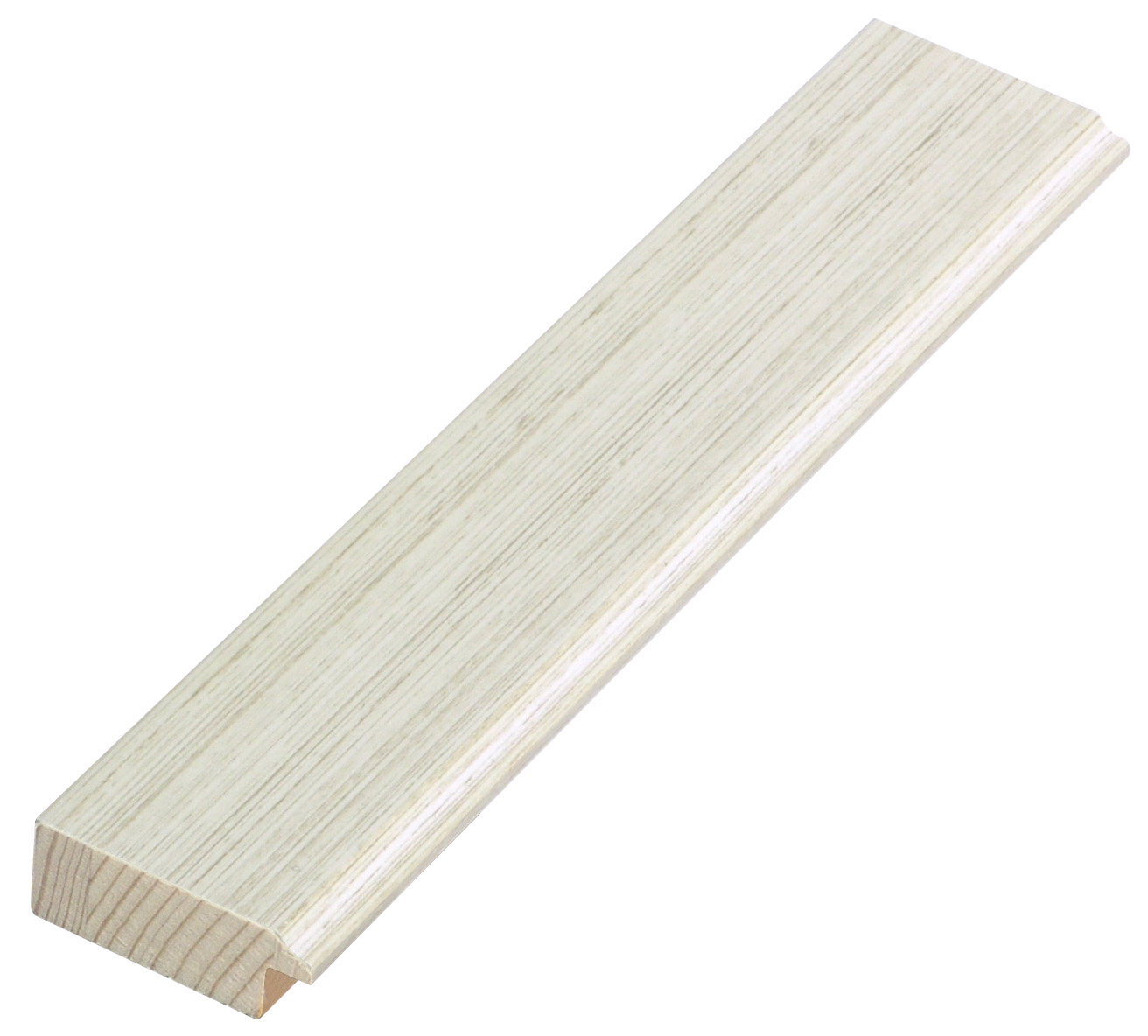 Liner finger-jointed pine 38mm - Cream, wired texture - 38CREMA