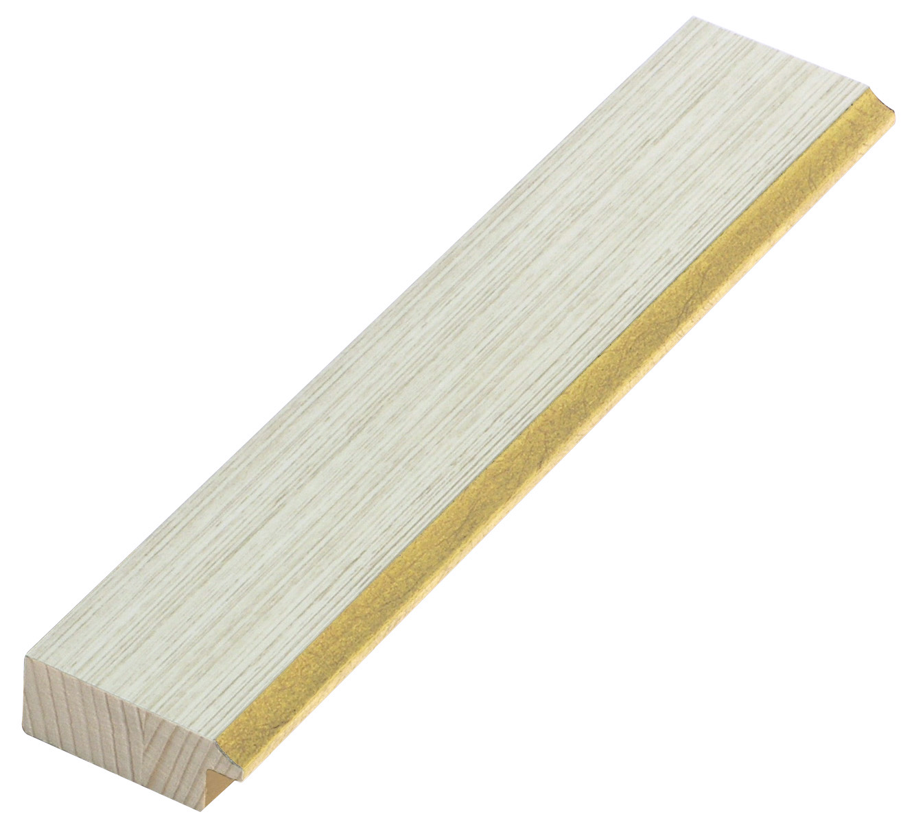 Liner finger-jointed pine 38mm - Cream, gold sight edge - 38CREMAORO