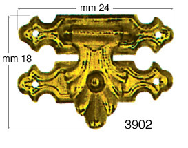 Brass plated iron clips 24 mm - Pack 250