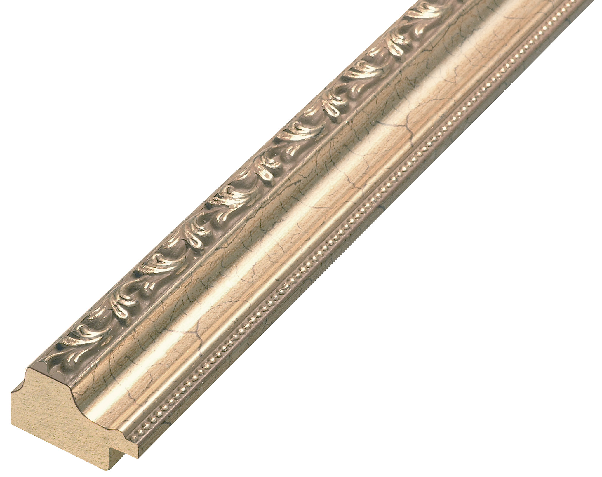 Moulding finger-jointed pine width 32mm - bronze, relief decorations