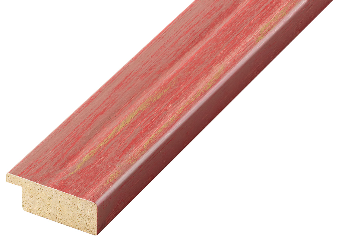 Moulding ayous flat 39mm - mottled, red - 39RUBINO