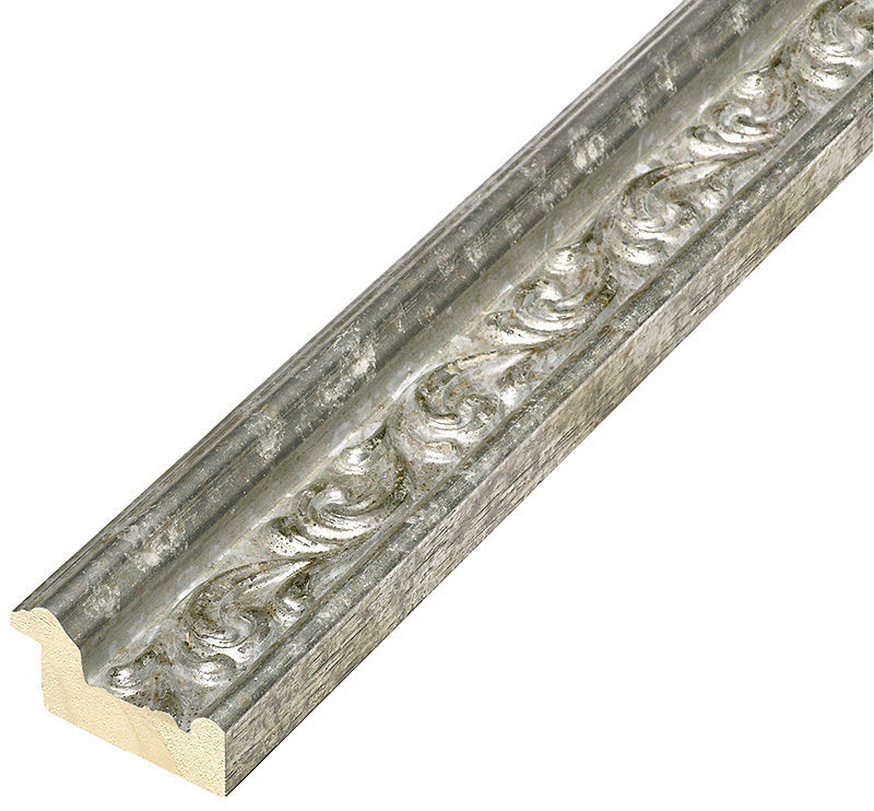 Moulding ayous Width 44mm Height 22, silver, decorations - 409ARG