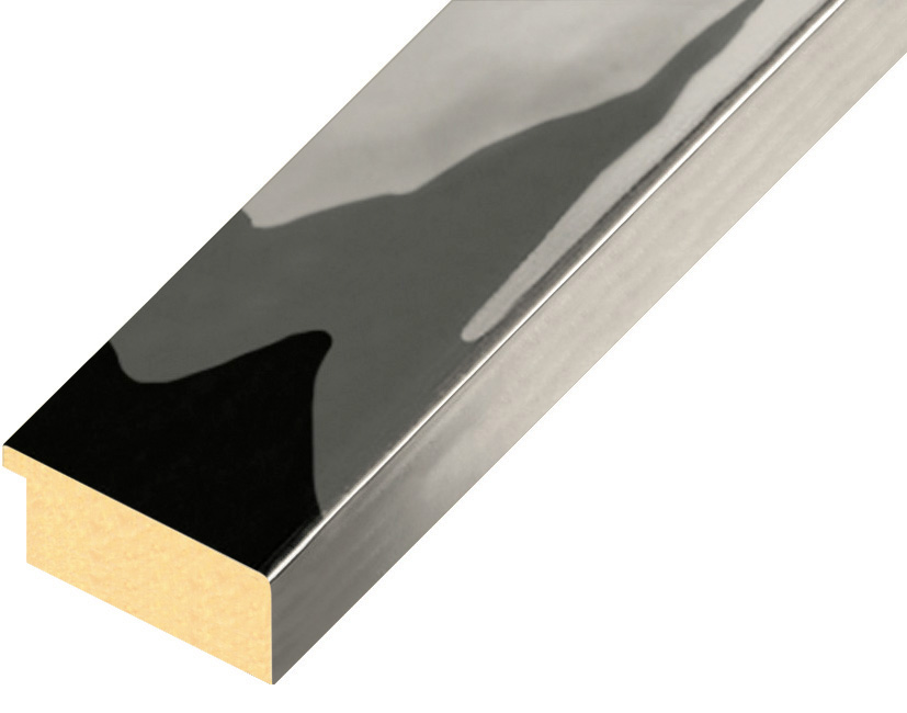 Moulding ayous, width 40mm height 16 - bright silver