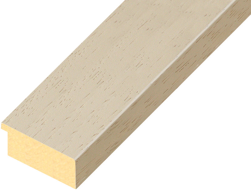 Moulding ayous, width 40mm height 16 - beige, open grain 