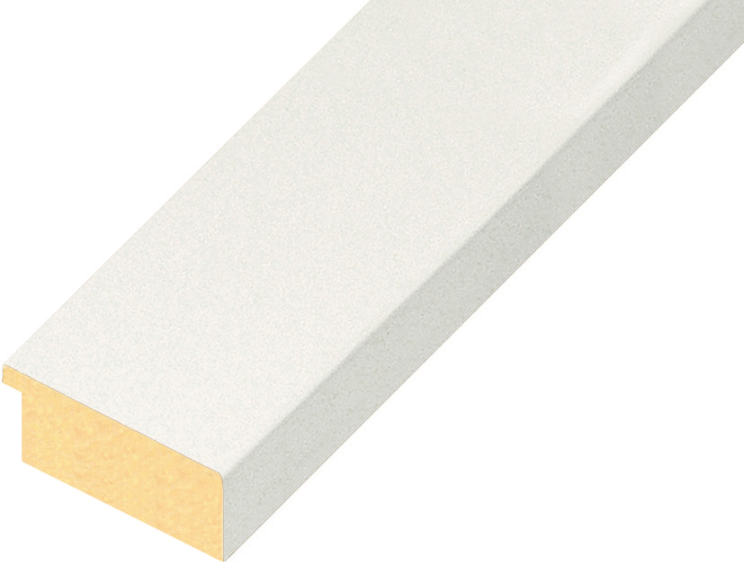 Moulding ayous, width 40mm height 16 - matt white - 40BIANCO