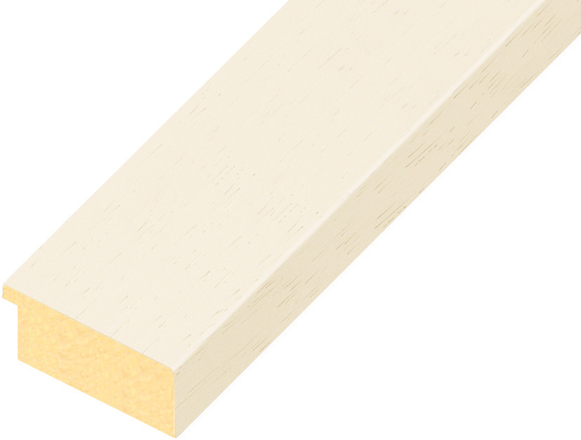 Moulding ayous, width 40mm height 16 - cream, open grain