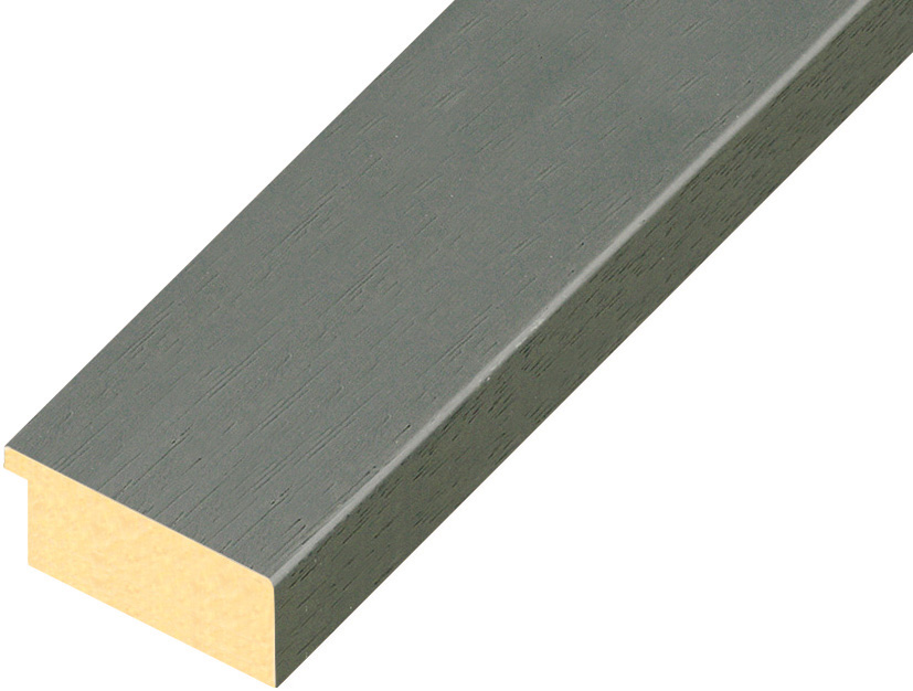 Moulding ayous, width 40mm height 16 - smoke gray, open grain