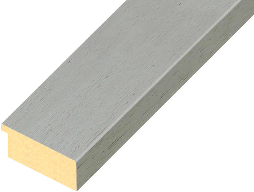 Moulding ayous, width 40mm height 16 - smoke gray, open grain - 40FUMO