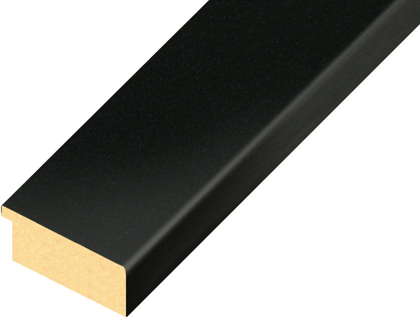 Moulding ayous, width 40mm height 16 - matt black - 40NERO