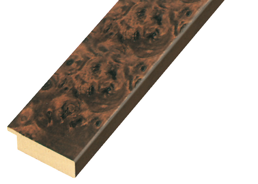 Moulding burl veneer Width 40mm - opaque walnut (mt 14) - 40RNOCE