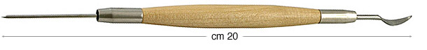 Clay needle with metal handle
