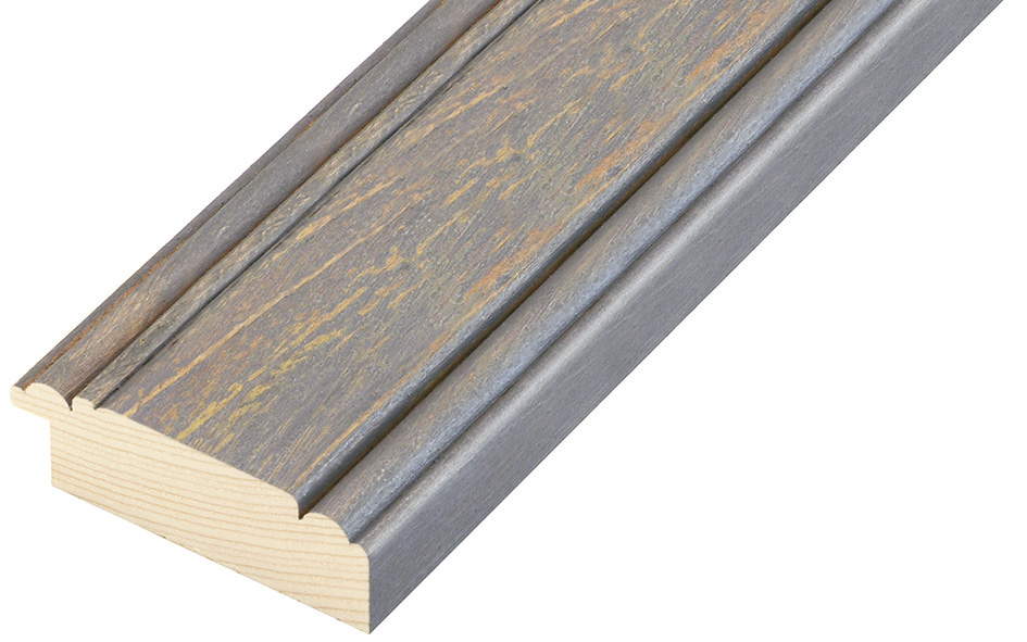 Moulding fir, 61mm, 20height, rustic finish - smoke gray - 425FUMO