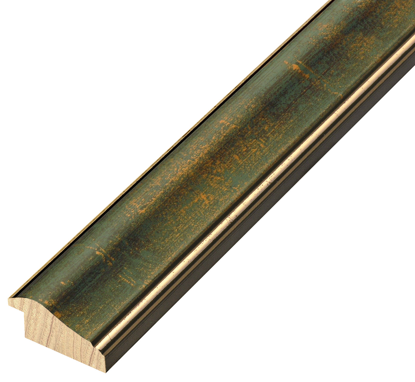 Moulding finger-jointed pine - Width 40mm Height 19 - Green - 428VERDE