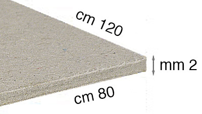 Grey cardboard, 80x120 cm, 2 mm thick