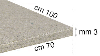 Grey cardboard, 70x100 cm, 3 mm thick