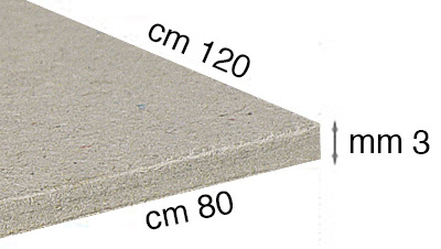 Grey cardboard, 80x120 cm, 3 mm thick