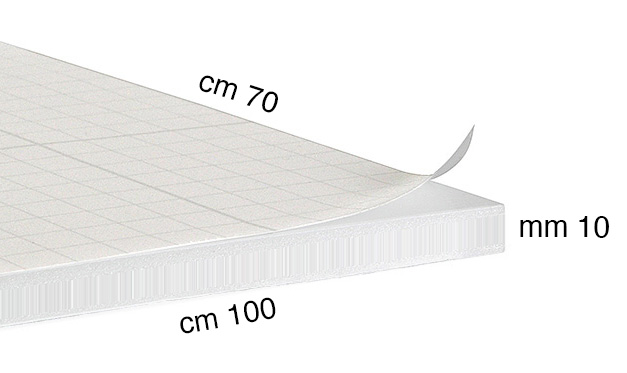Seif-adhesive foam board panels, 10 mm, 70x100 cm