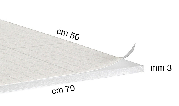 Seif-adhesive foam board panels, 3 mm, 50x70 cm